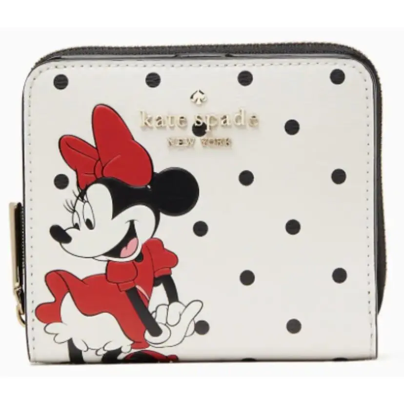 Disney X Kate Spade New York Minnie Mouse Zip Around Wallet Retail