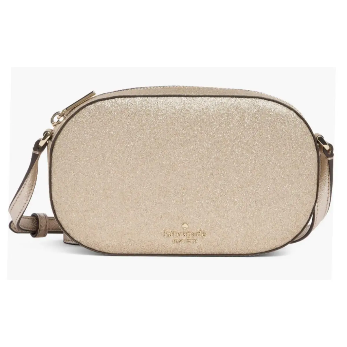Kate Spade New York Glimmer Oval Camera Bag In Gold Retail