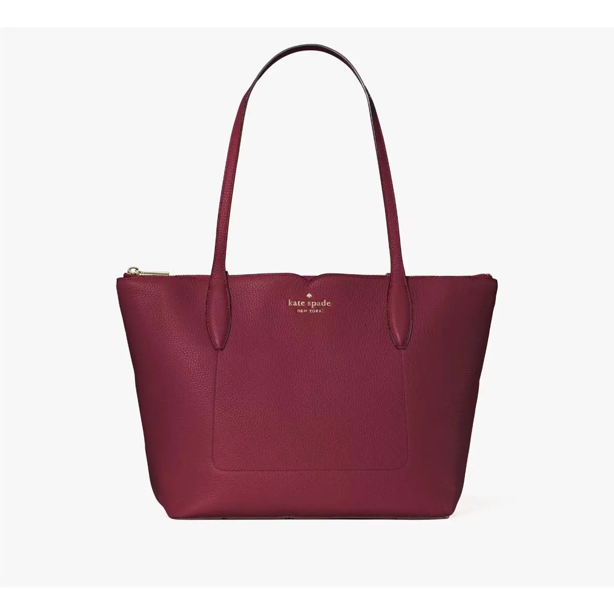 Kate Spade Harlow Tote Bag Red Jam Leather