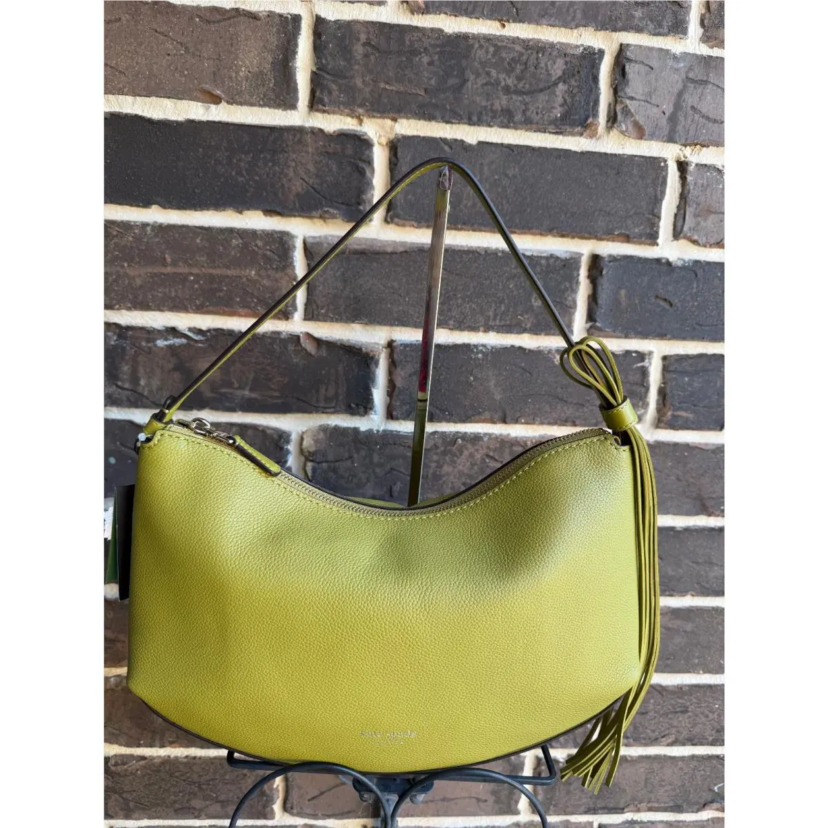 Kate Spade Loop Shoulder Bag Laurel Leaf Leather Green