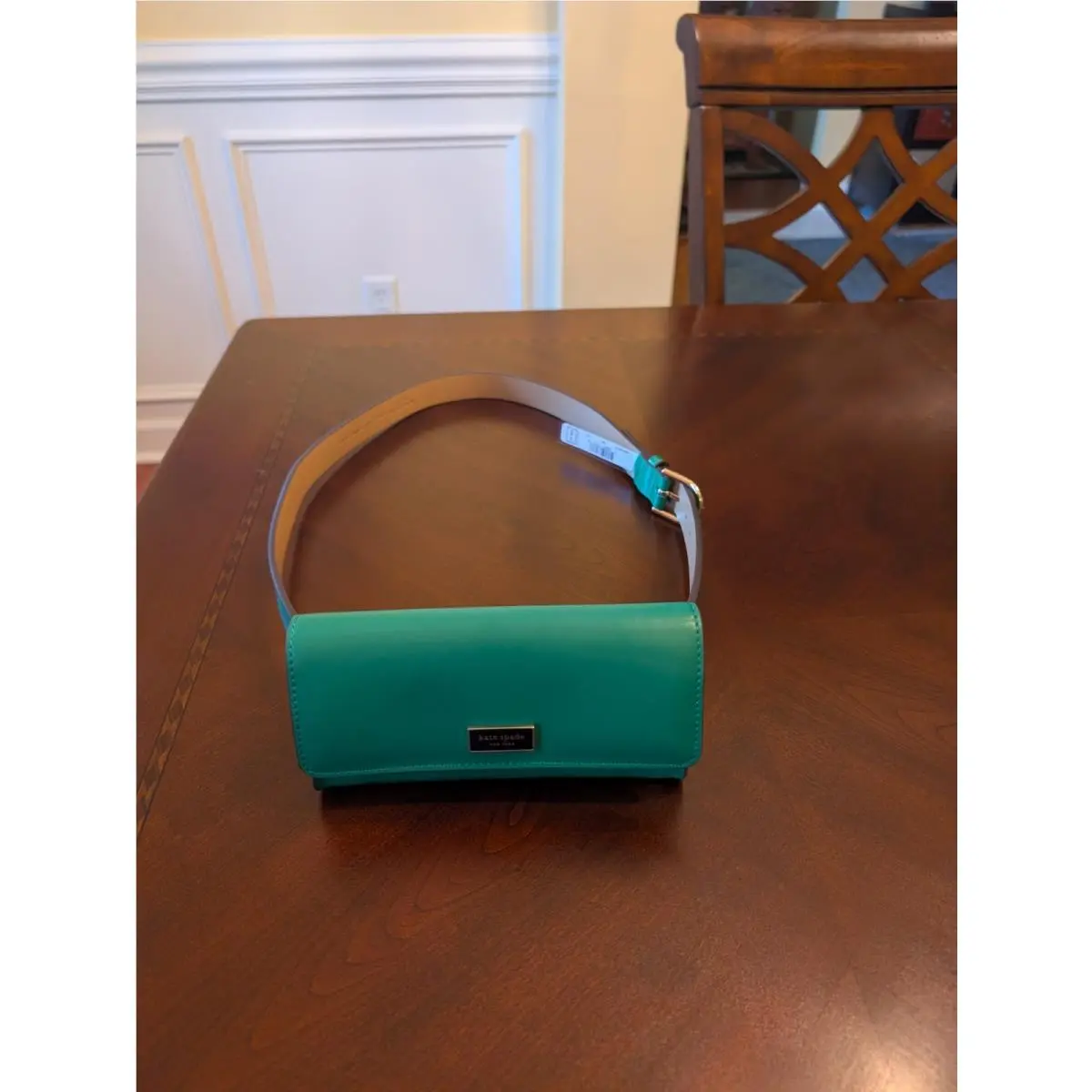 Green Kate Spade York Flap Leather Belt Bag Sz L/xl New