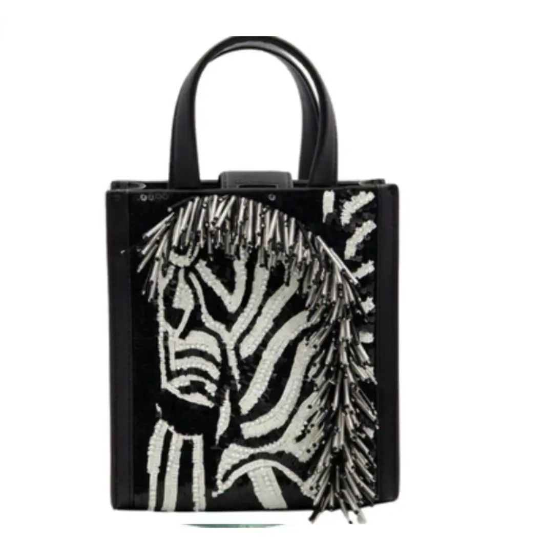 Kate Spade York Manhattan Zebra Embellished Mini Tote