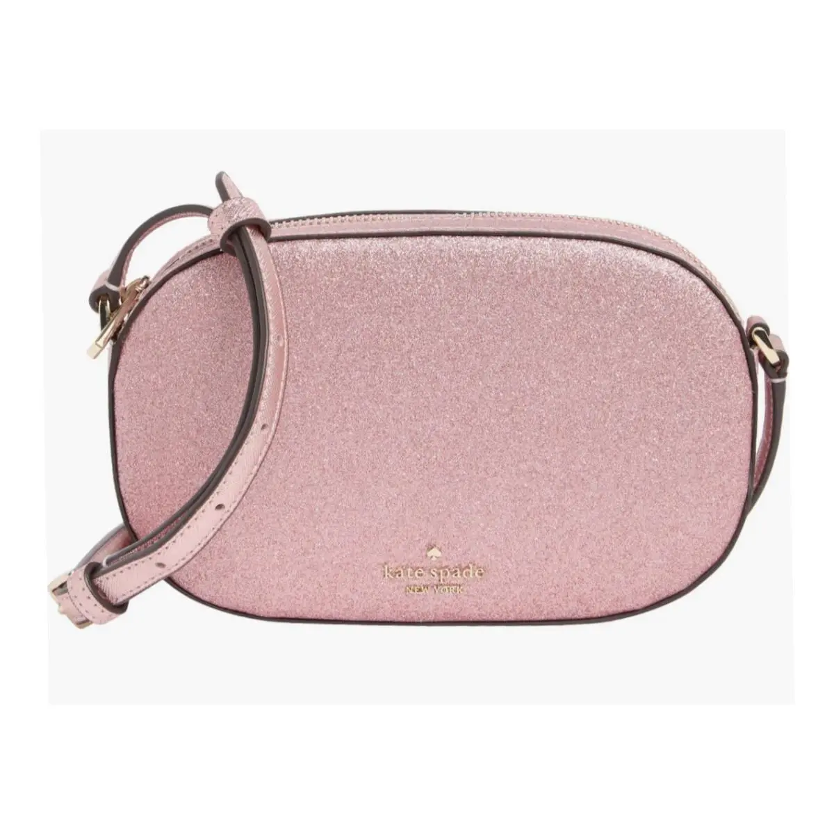 Kate Spade New York Glimmer Oval Camera Bag In Mitten Pink Retail