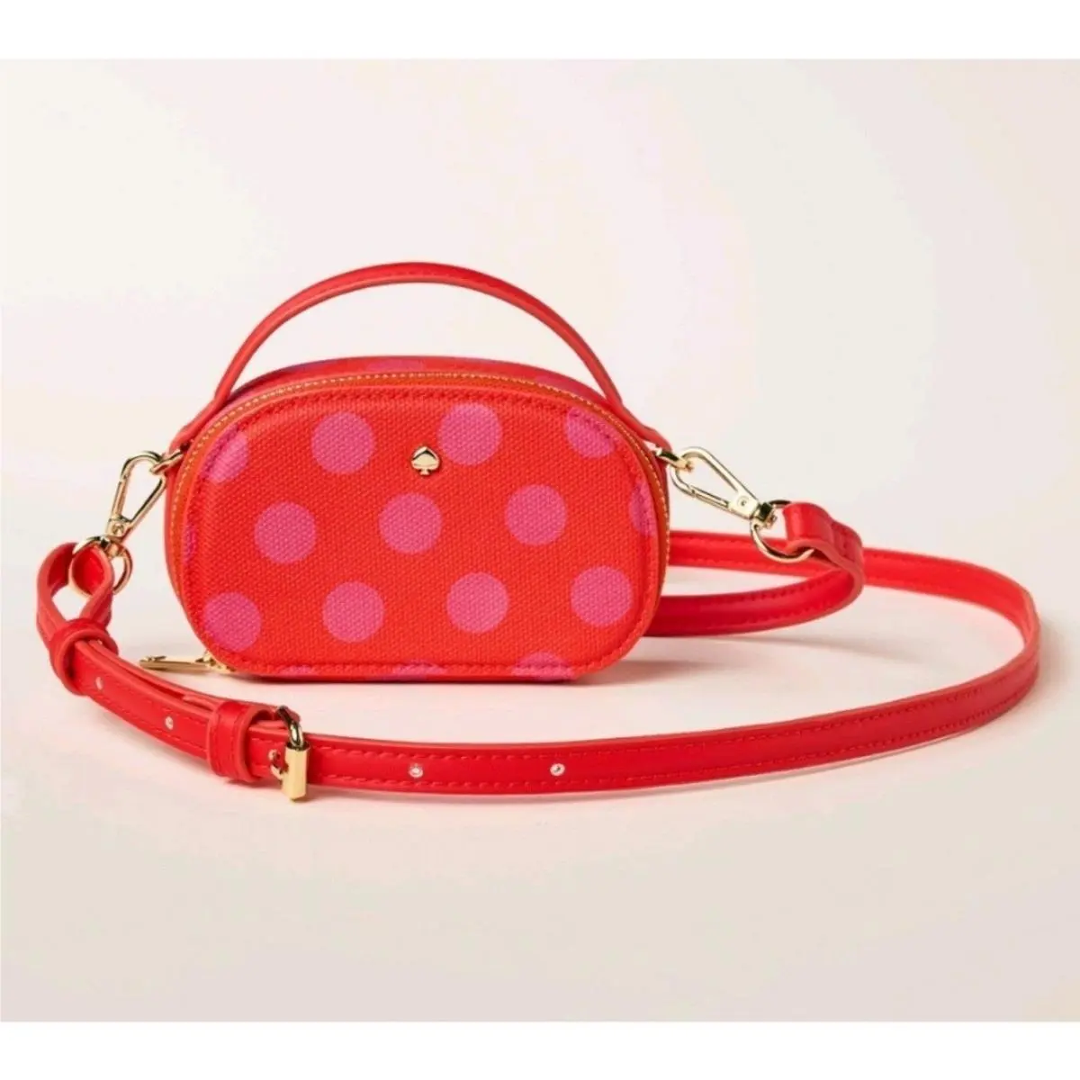 Kate Spade X Target Mini Polka Dot Crossbody Bag Pink/red Whimsical Cute