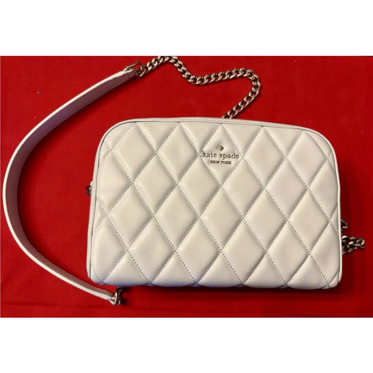 Kate Spade Mini Quilted Smooth Leather Camera Crossbody Bag