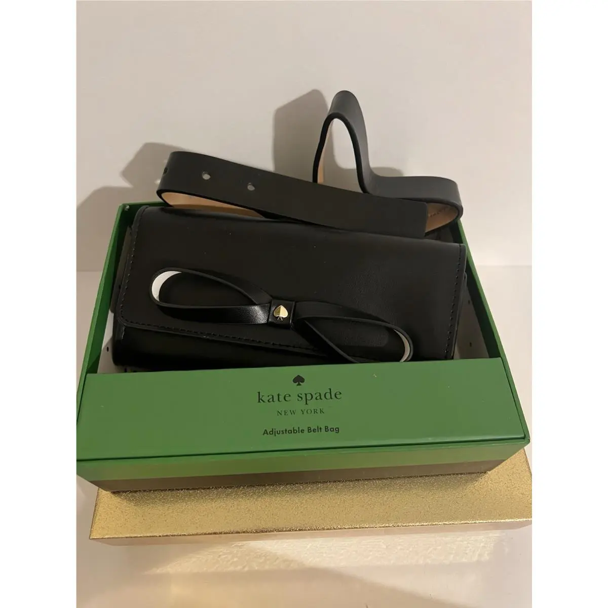 Belt Bag Fanny Pack S/m Black Leather New by Kate Spade