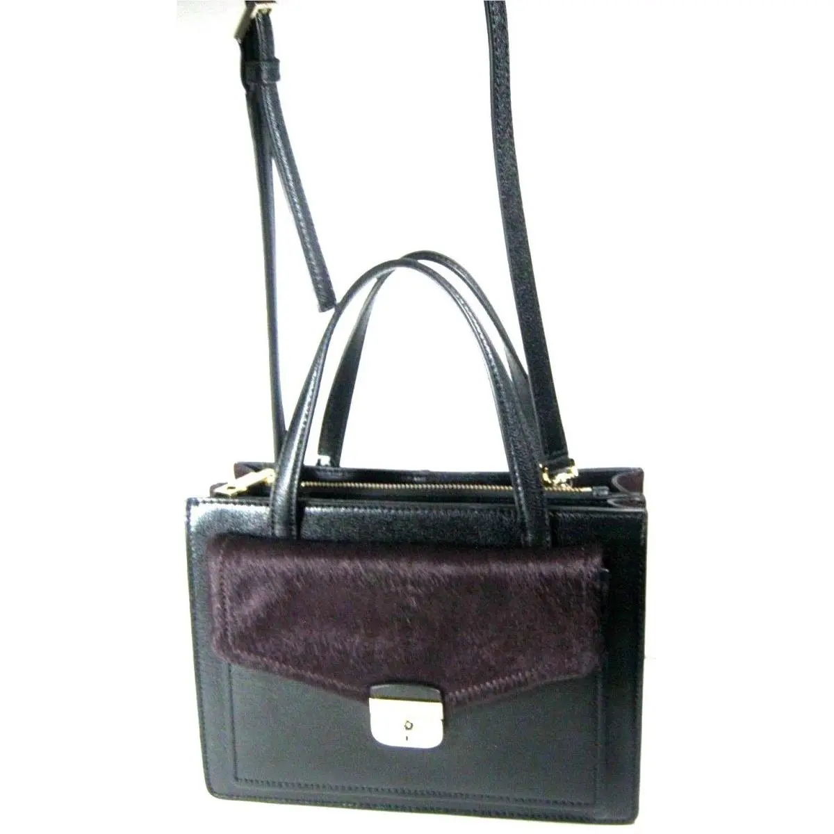 Kate Spade Black Leather Zarinah Hyde Place Small Satchel Shoulder Bag