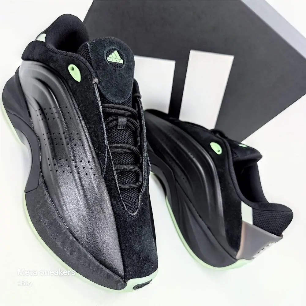 US 13 Men`s Black Green Rare Retro Basketball Nova Iiinfinity JQ2756 by Adidas