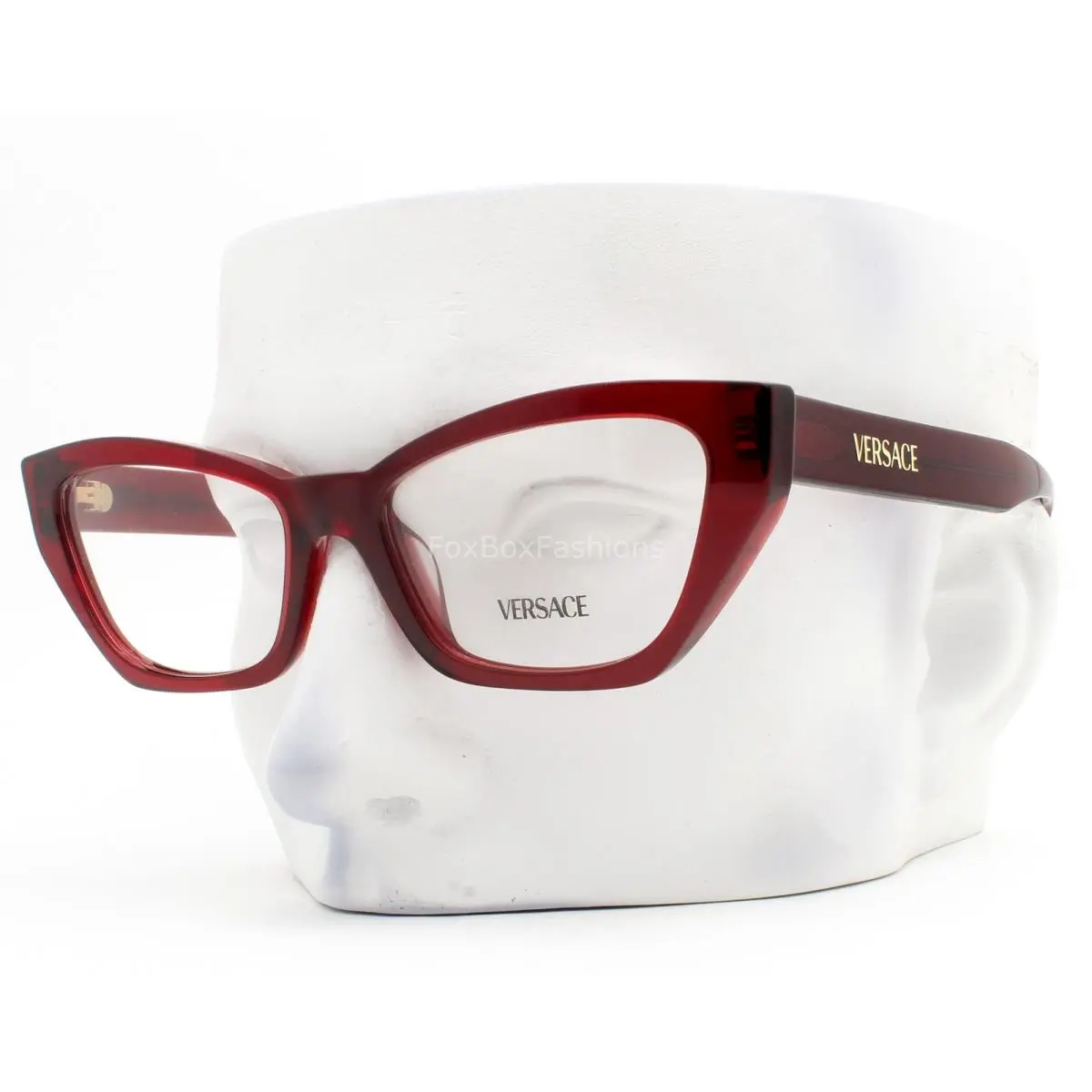 Eyeglasses Glasses VE 3373U 5512 Crystal Bordeaux Dark Red 54mm W/case by Versace