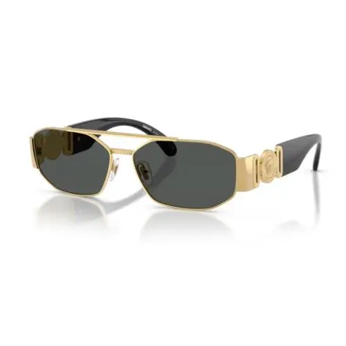 Versace 0VE2287 100287 Gold/dark Grey Soft Square Men`s Sunglasses