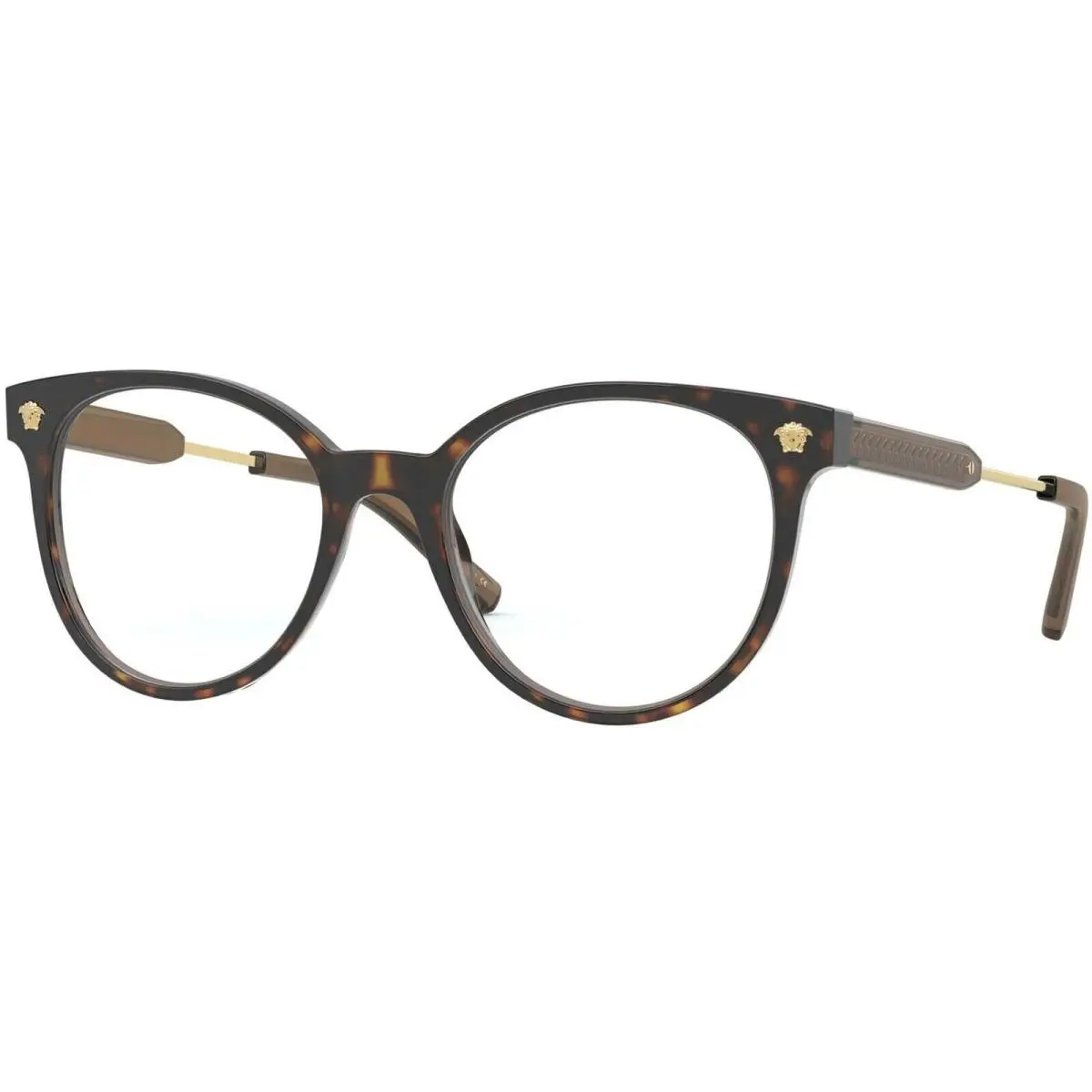 Versace VE3291 108 Havana Demo Lens Women`s Eyeglasses 51 mm