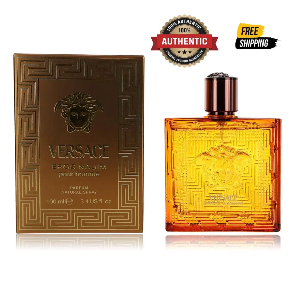 Eros Najim by Versace 3.4 oz Parfum Spray For Men
