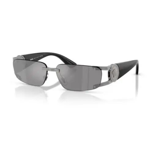 Versace 0VE2291 10006G Gunmetal/black/dark Grey Mirror Silver Men`s Sunglasses