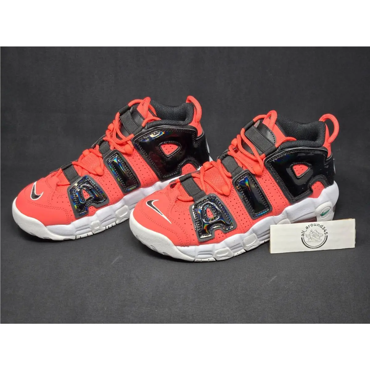 Nike Air More Uptempo GS Size 5.5 Womens 7 Shoes Red Black DV2205-600 Nby