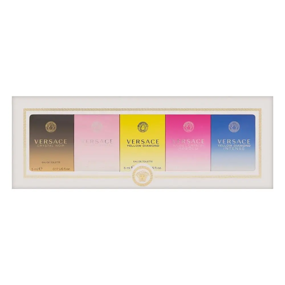 5 Versace Crystal/diamond Miniatures 3BRIGHT Crystal NOIR/2YELLOW Diamond 5ML