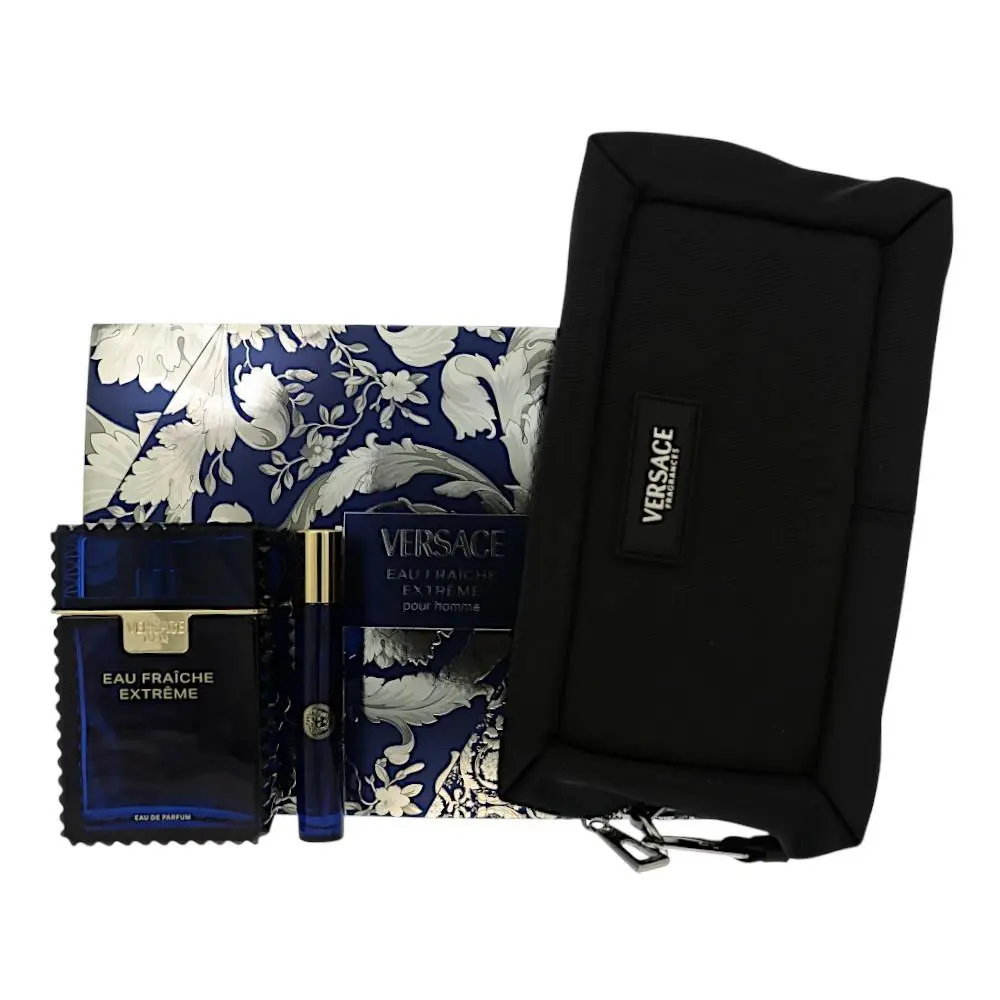 Versace Eau Fraiche Extreme by Versace Gift Set For Men 3 Pc Gift Set - 3.4Oz