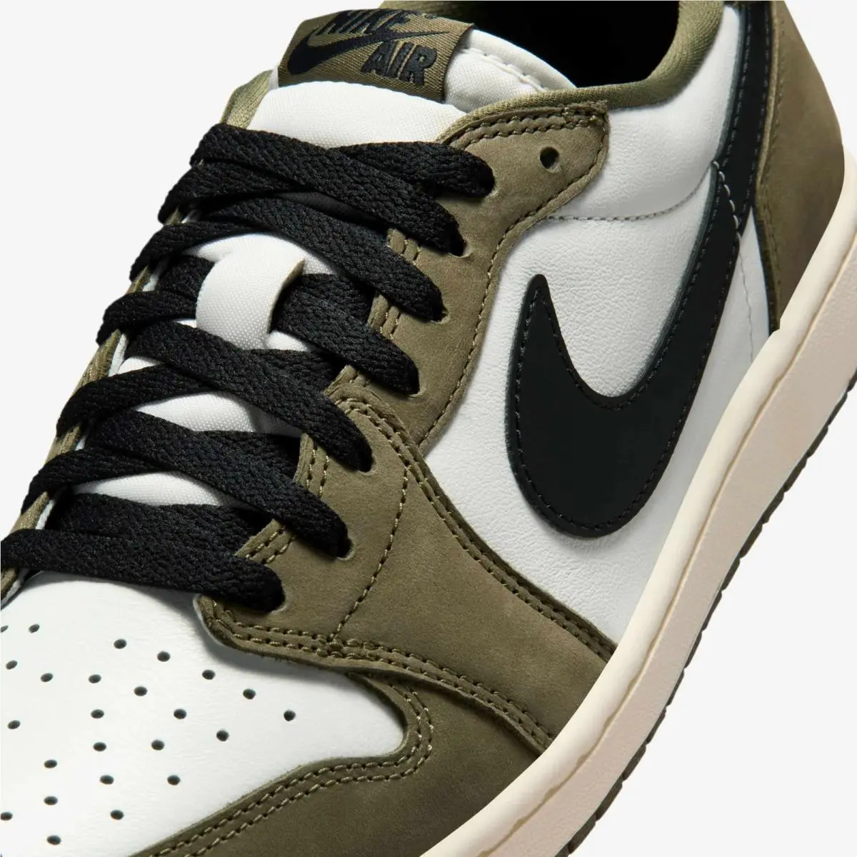 Nike shoes - Nike Air Jordan 1 Retro Low Og Medium - HQ6998-200 - Medium Olive/Summit White/Sail/Black 4