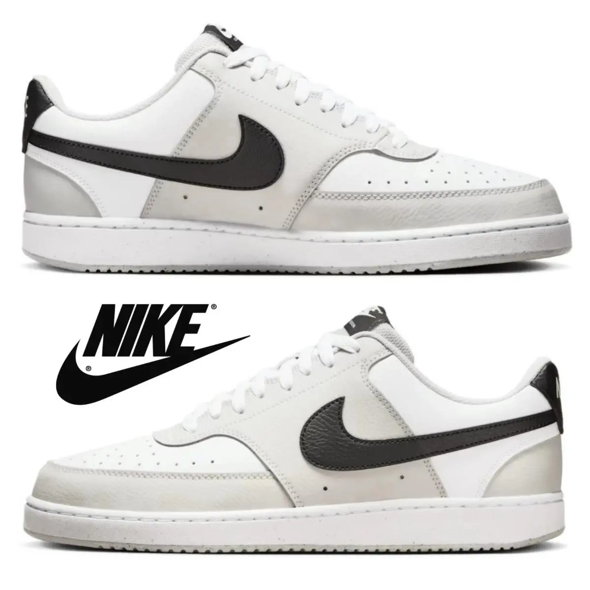 Nike shoes - Nike Court Vision Low - Court Vision Low - Gray, Manufacturer: Grey Fog/White/Black 8