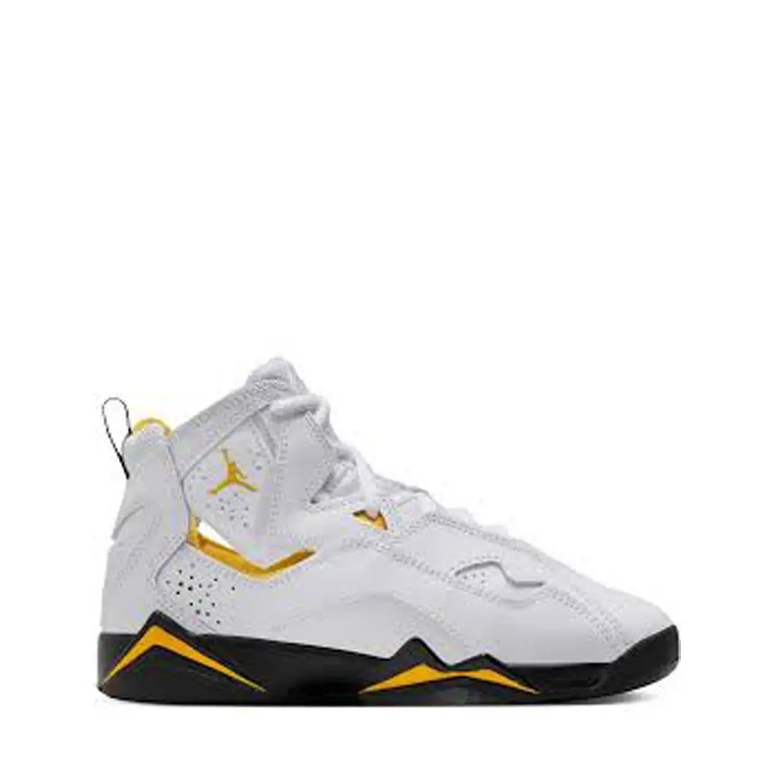Nike Air Jordan True Flight GS White Yellow Ochre Black 343795-107 Kids Box