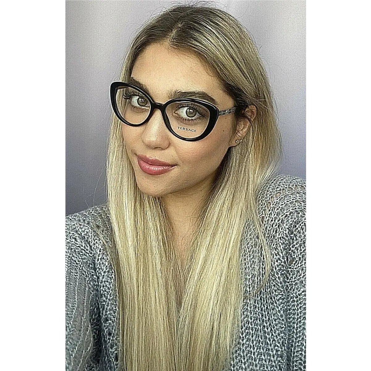 Versace Mod. 3229 GB1 52mm Black Women`s Eyeglasses Frame Italy 1 4