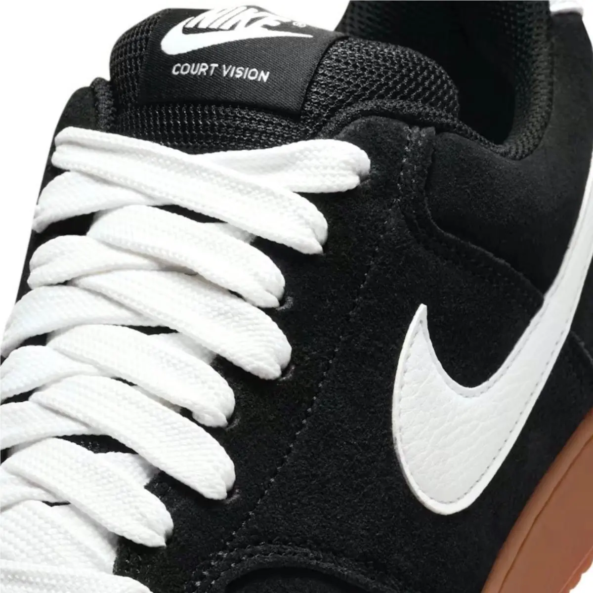 Nike shoes - Nike Court Vision Low FL - Black, Manufacturer: Black/Gum Medium Brown/White 6