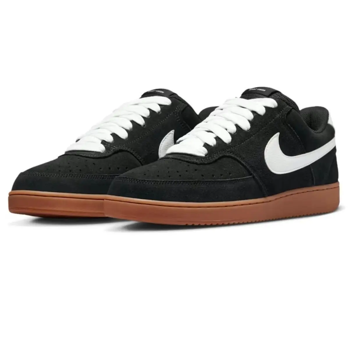 Nike shoes - Nike Court Vision Low FL - Black, Manufacturer: Black/Gum Medium Brown/White 9