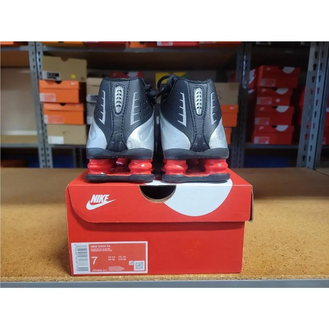 Nike shoes - Nike Shox R4 - Shox - AR3565 011 - Black Metallic Silver 3