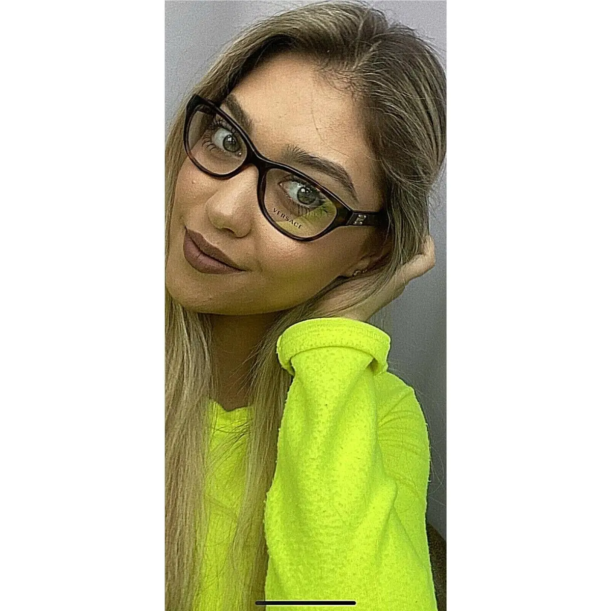 Versace Mod. 3204 879 Tortoise 53mm Cat Eye Women`s Eyeglasses Frame Italy