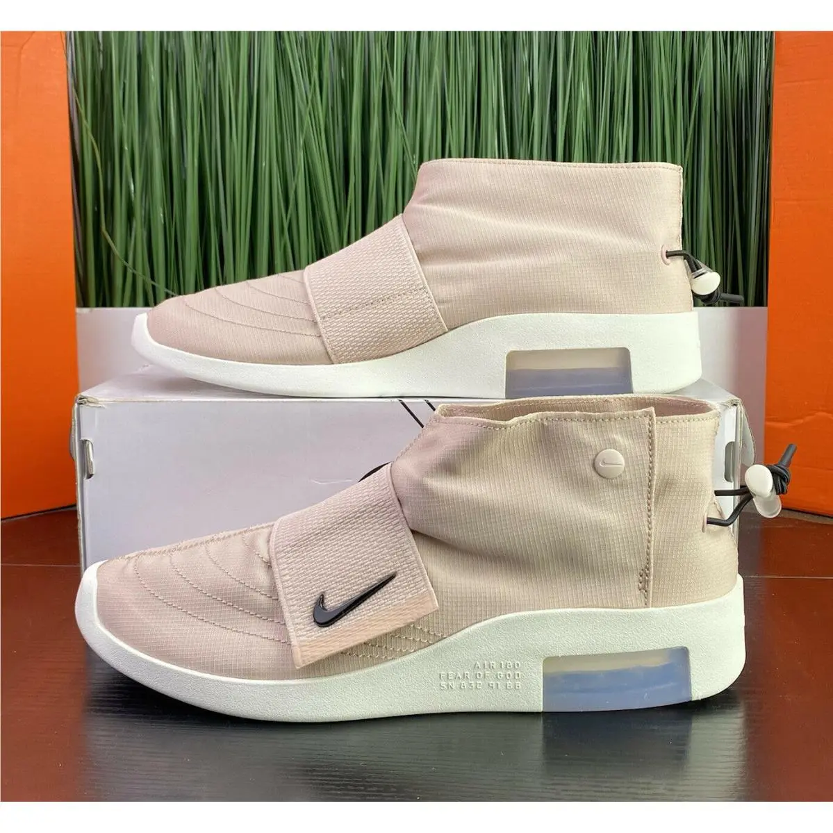 Nike Air Fear Of God Moc Nby Beige Black Mens Shoes AT8086 200 Size 9-10