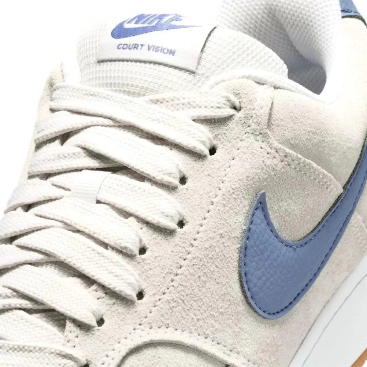 Nike shoes - Nike Court Vision Low - Court Vision Low - Ivory, Manufacturer: Vast Grey/White/Gum Medium Brown/Diffused Blue 13