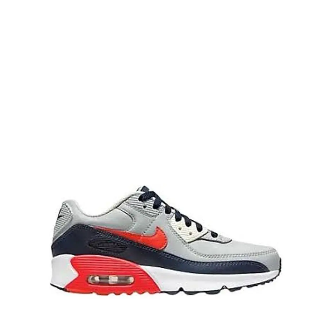 Nike Air Max 90 Big Kids` Shoes Grey Light Smoke Grey CD6864-021 GS Leather