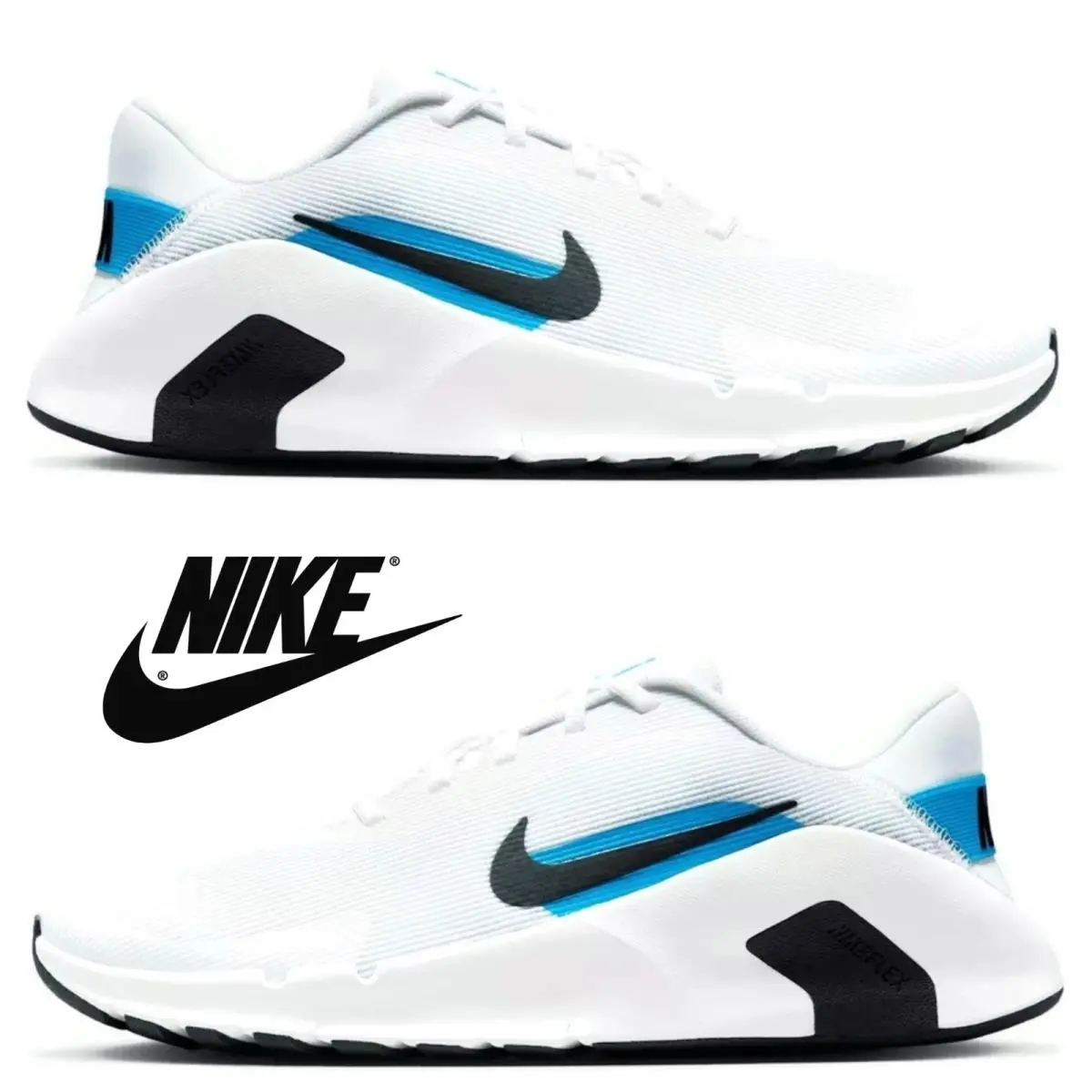 Nike shoes - Nike Flex Train - Flex Train - White, Maufacturer: White/Blue Hero/Black 27