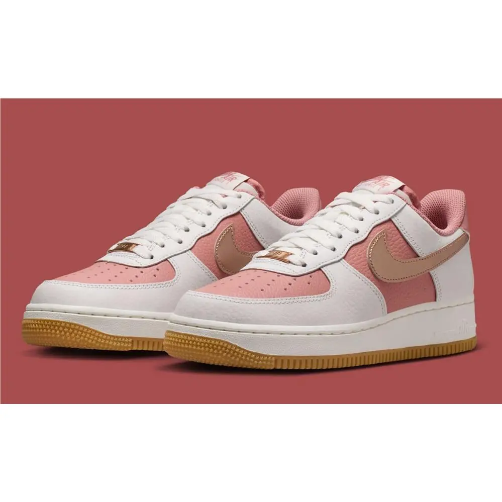Nike Air Force 1 Low `07 SE Rust Pink Metallic Women`s Sports Sneaker IQ0360-685
