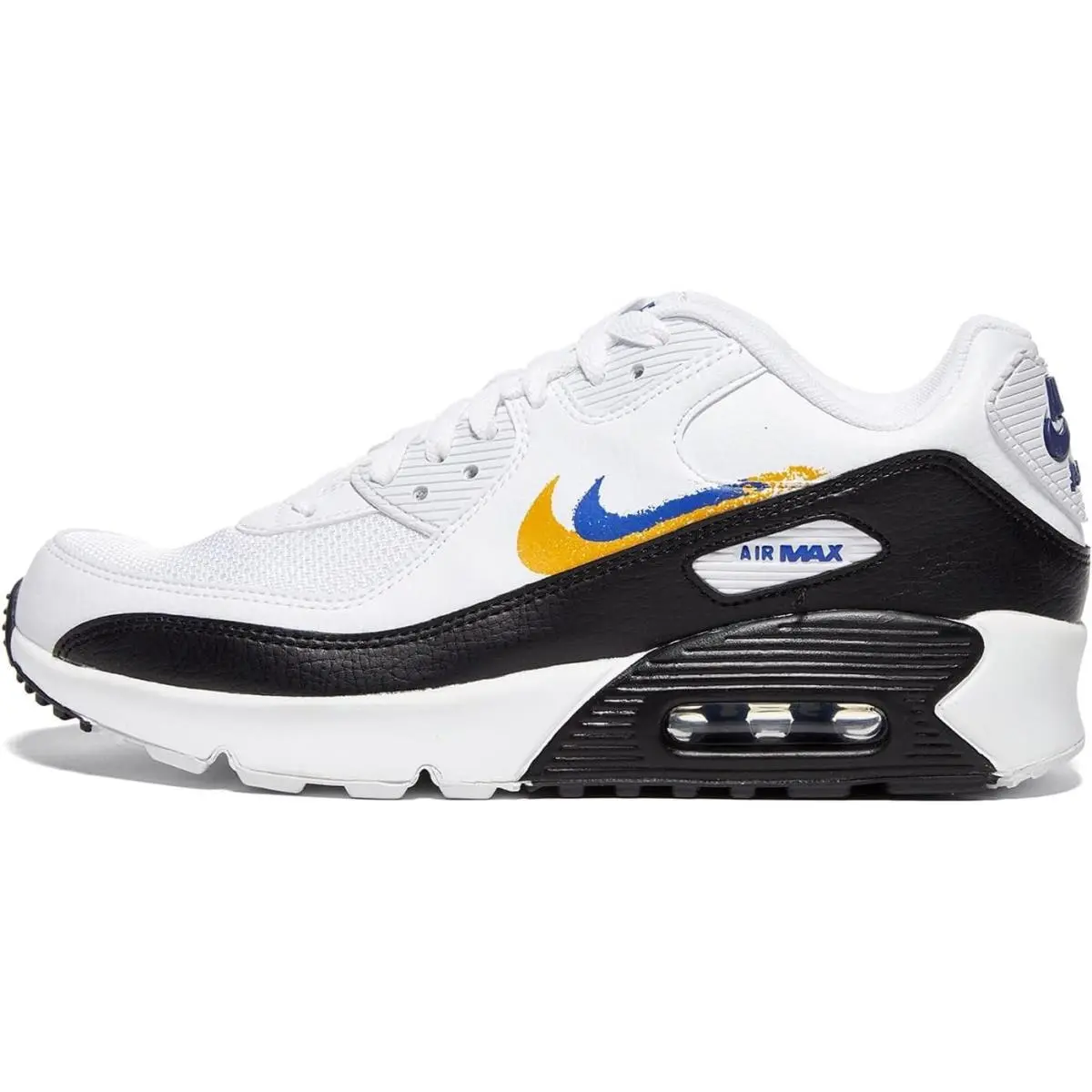 Big Kid`s Nike Air Max 90 GS NN White/deep Royal Blue FJ4592 100