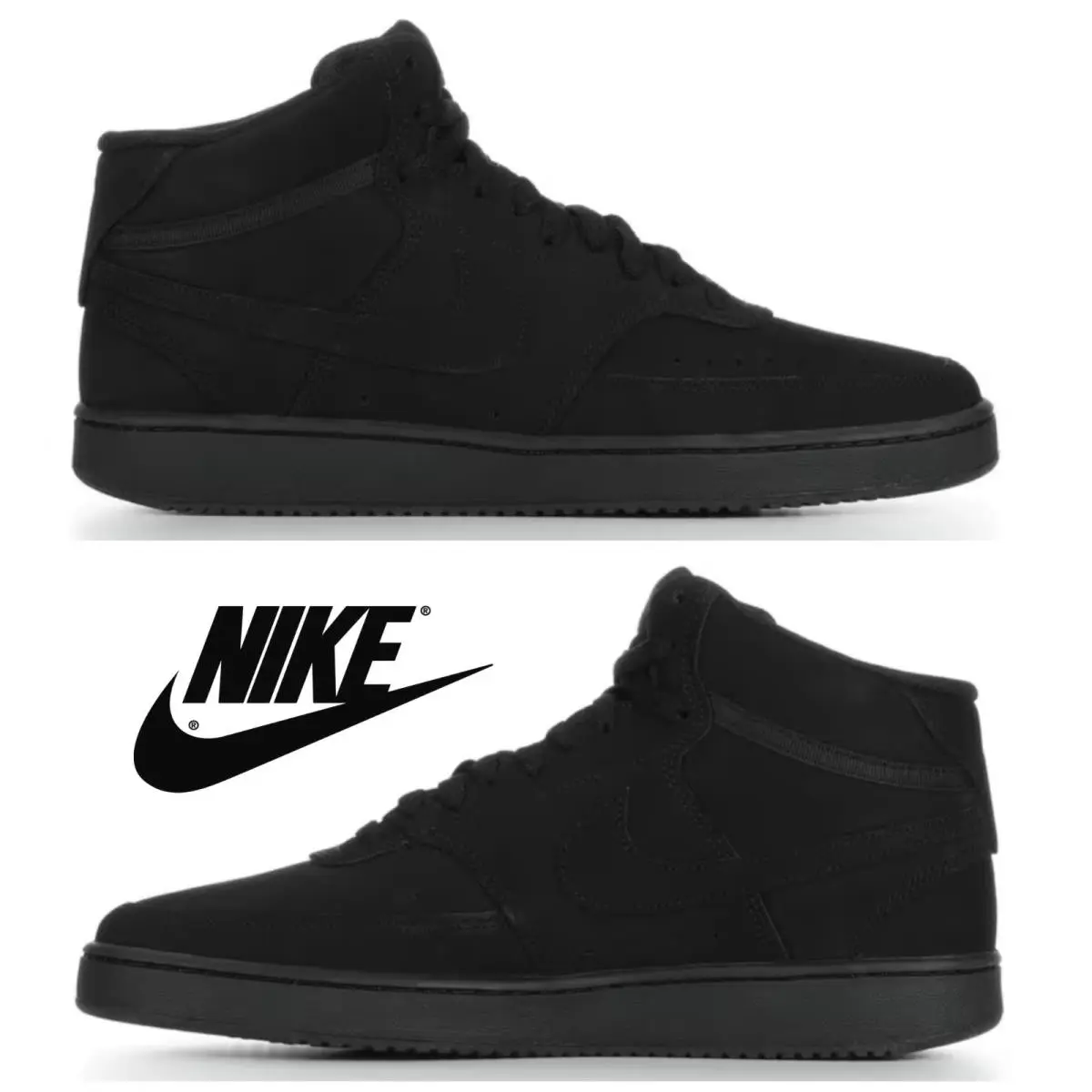 Nike shoes - Nike Court Vision Mid - Court Vision Mid - Black, Manufacturer: blk/blk nubuck 7