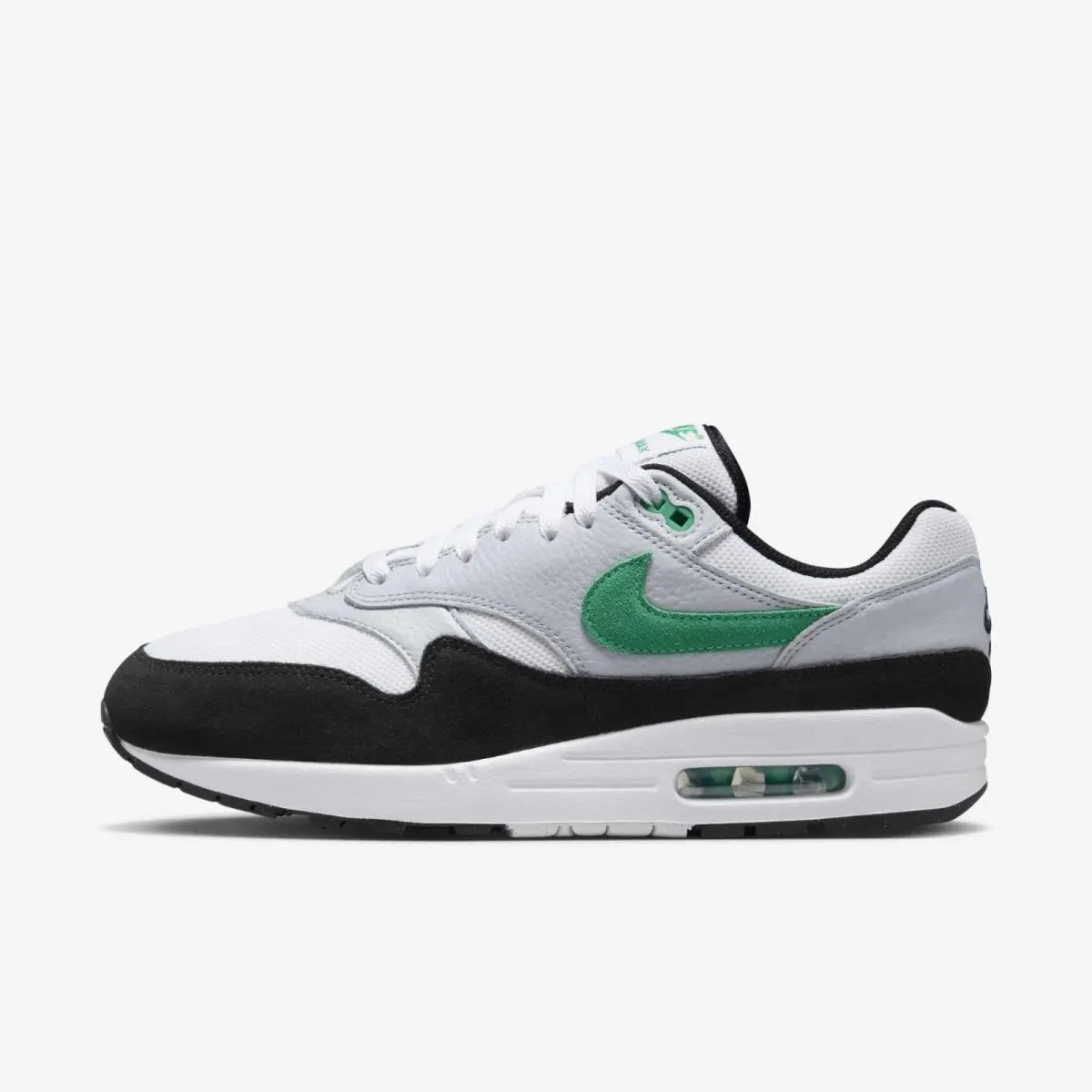 Nike Air Max 1 FN6952-100 Sneakers Mens White Stadium Green Swoosh Running Shoes
