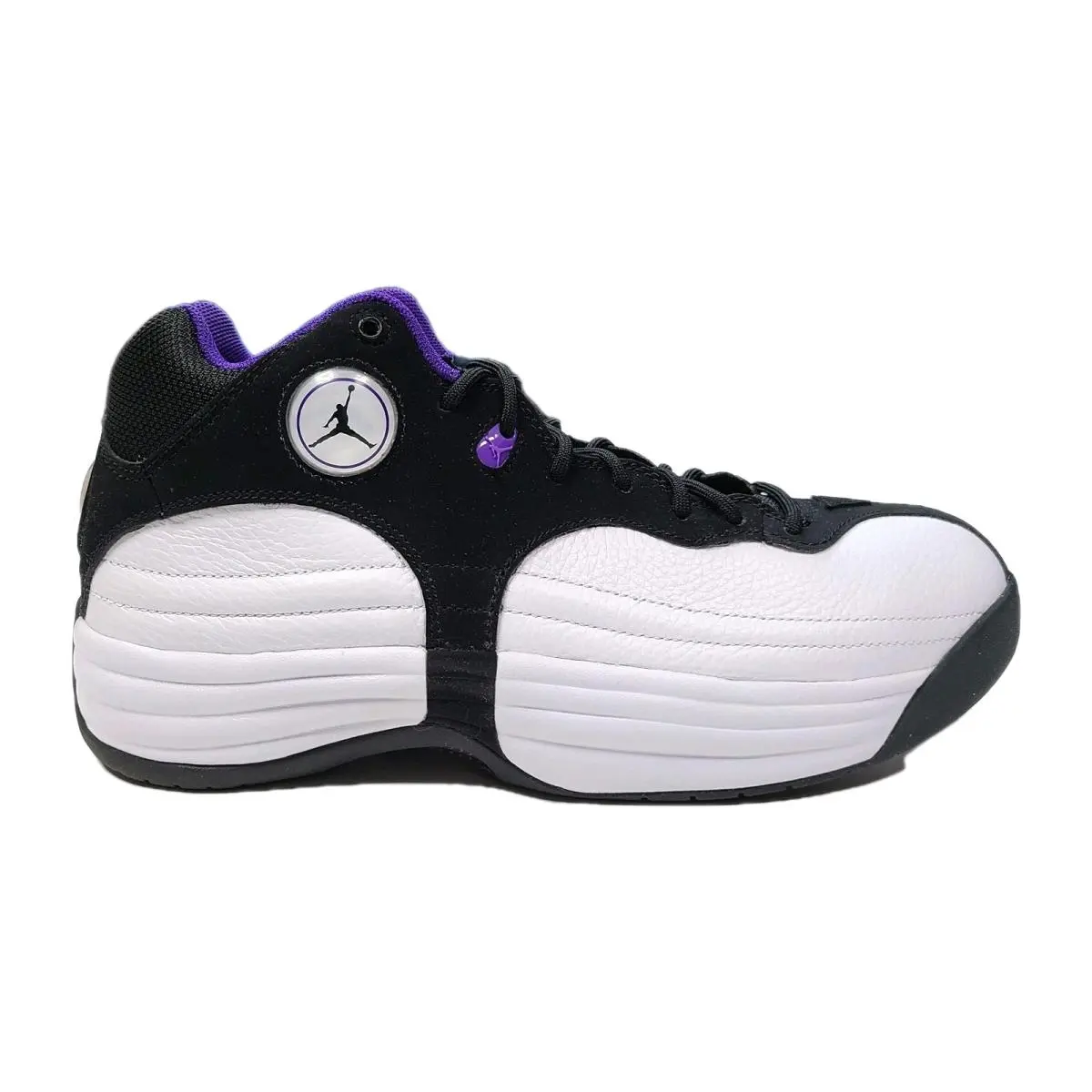 Nike Mens 9.5 11 Air Jordan Jumpman Team I White Black Purple Shoes CV8926-105 - White