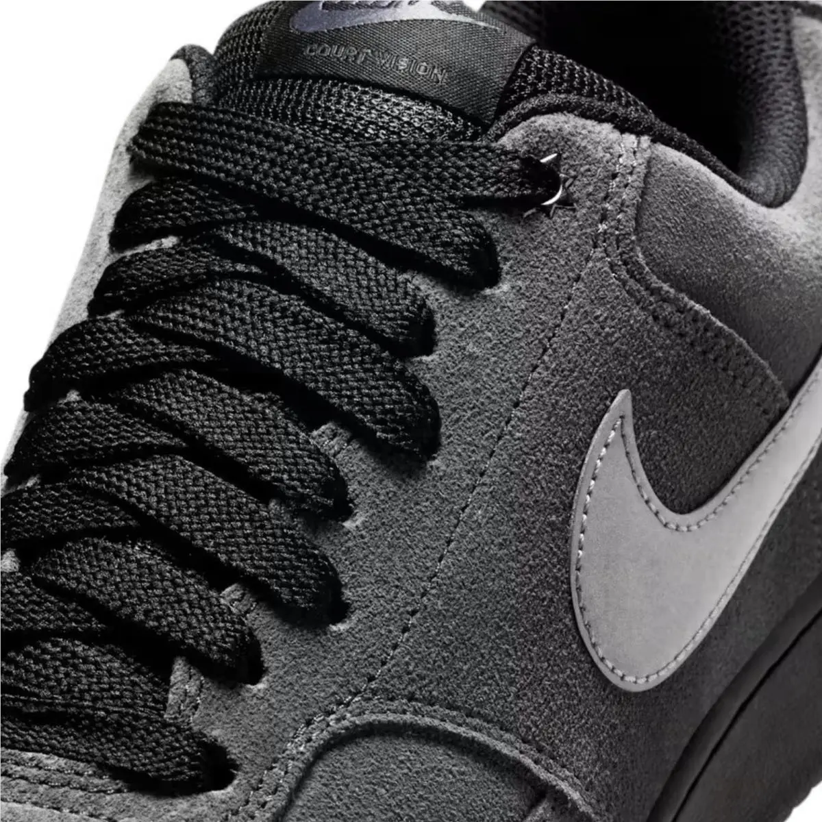 Nike shoes - Nike Court Vision Low - Court Vision Low - Gray, Manufacturer: Anthracite/Black/Gym Red/Metallic Dark Grey 5