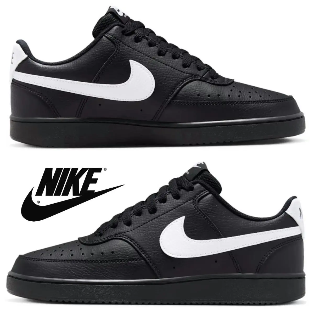 Nike shoes - Nike Court Vision Low FL - Black, Manufacturer: Black/Black/White 26