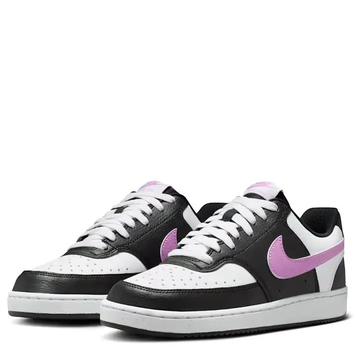 Women`s Court Vision Low Top Casual Training Shoes Sneakers- 2026 Style Black by Nike