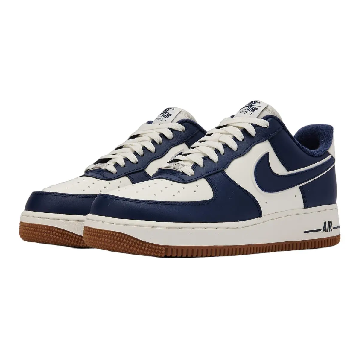 Nike shoes - Nike Air Force 1 Low 07 Lv8 - DQ7659-101 - Sail/Midnight Navy-Gum Medium Brown 0