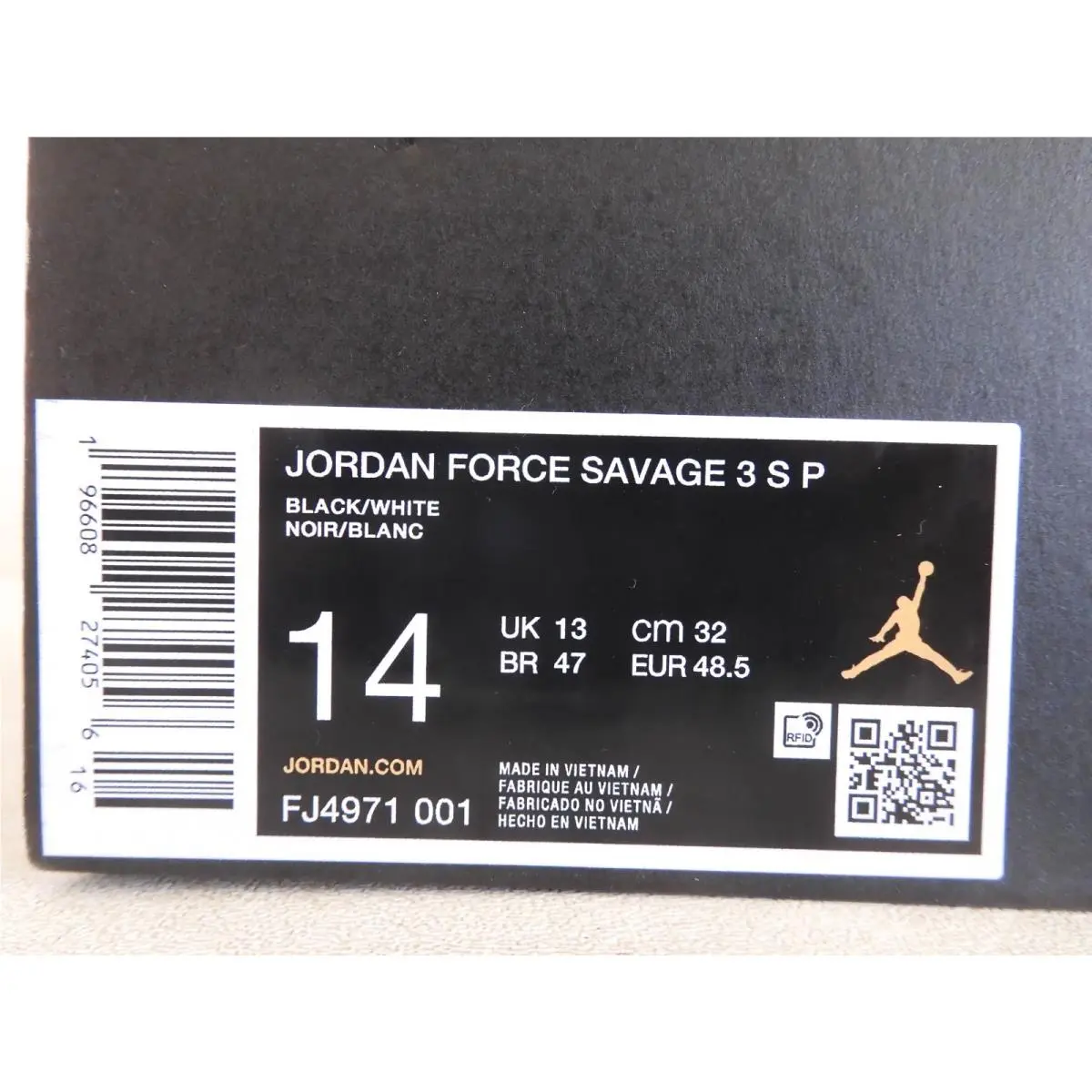 Nike shoes - Jordan Force Savage 3 - Force Savage - FJ4971-001 - Black 16