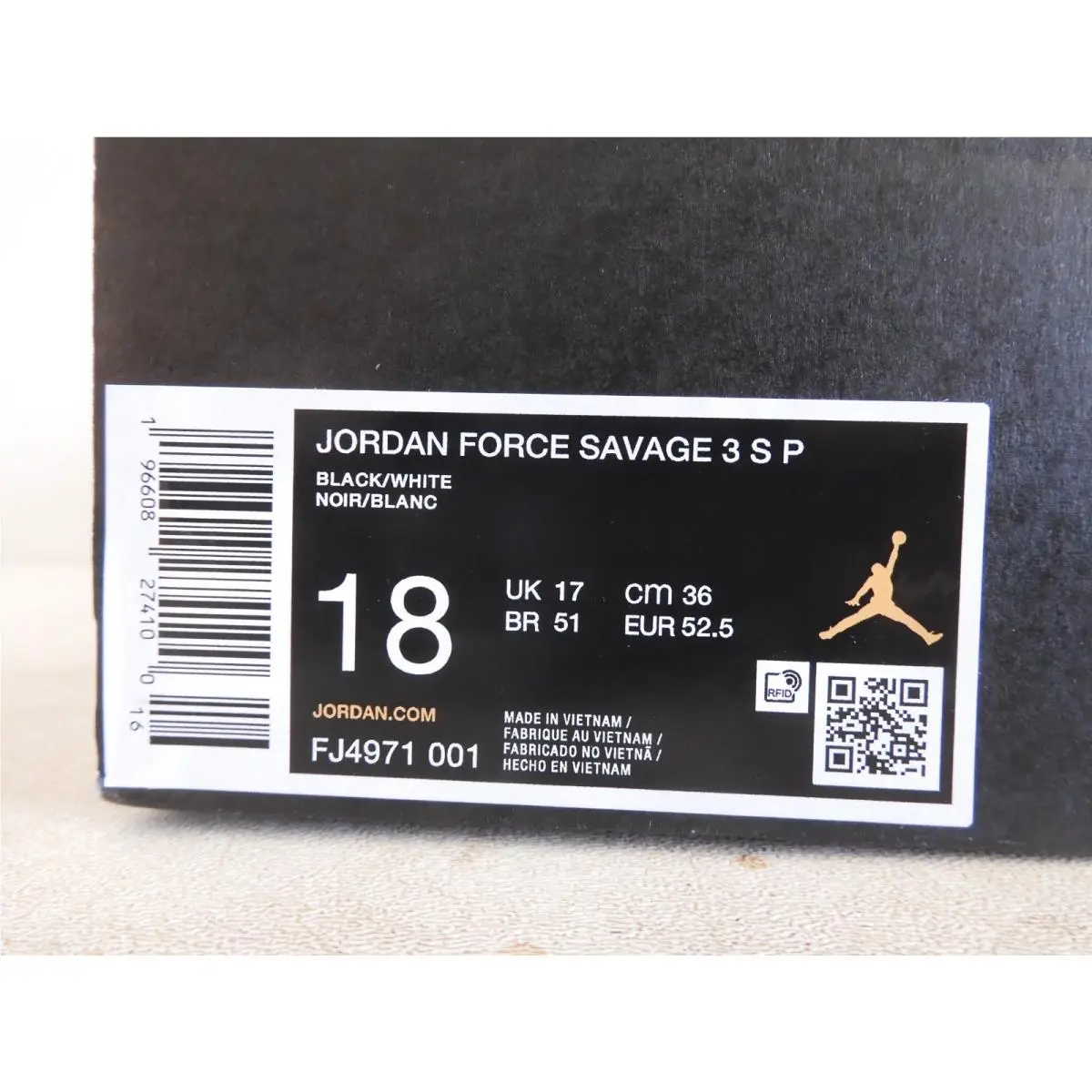 Nike shoes - Jordan Force Savage 3 - Force Savage - FJ4971-001 - Black 25
