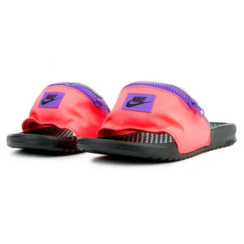 Nike Benassi Jdi Fanny Pack Slides Hyper Punch/black-hyper Grape AO1037-600 - Pink