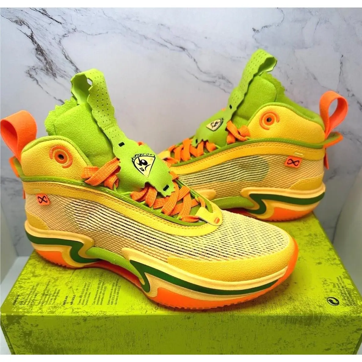 Nike Air Jordan Xxxvi Womens Nitro Taco Jay Jayson Tatum Yellow Orange Green Nby