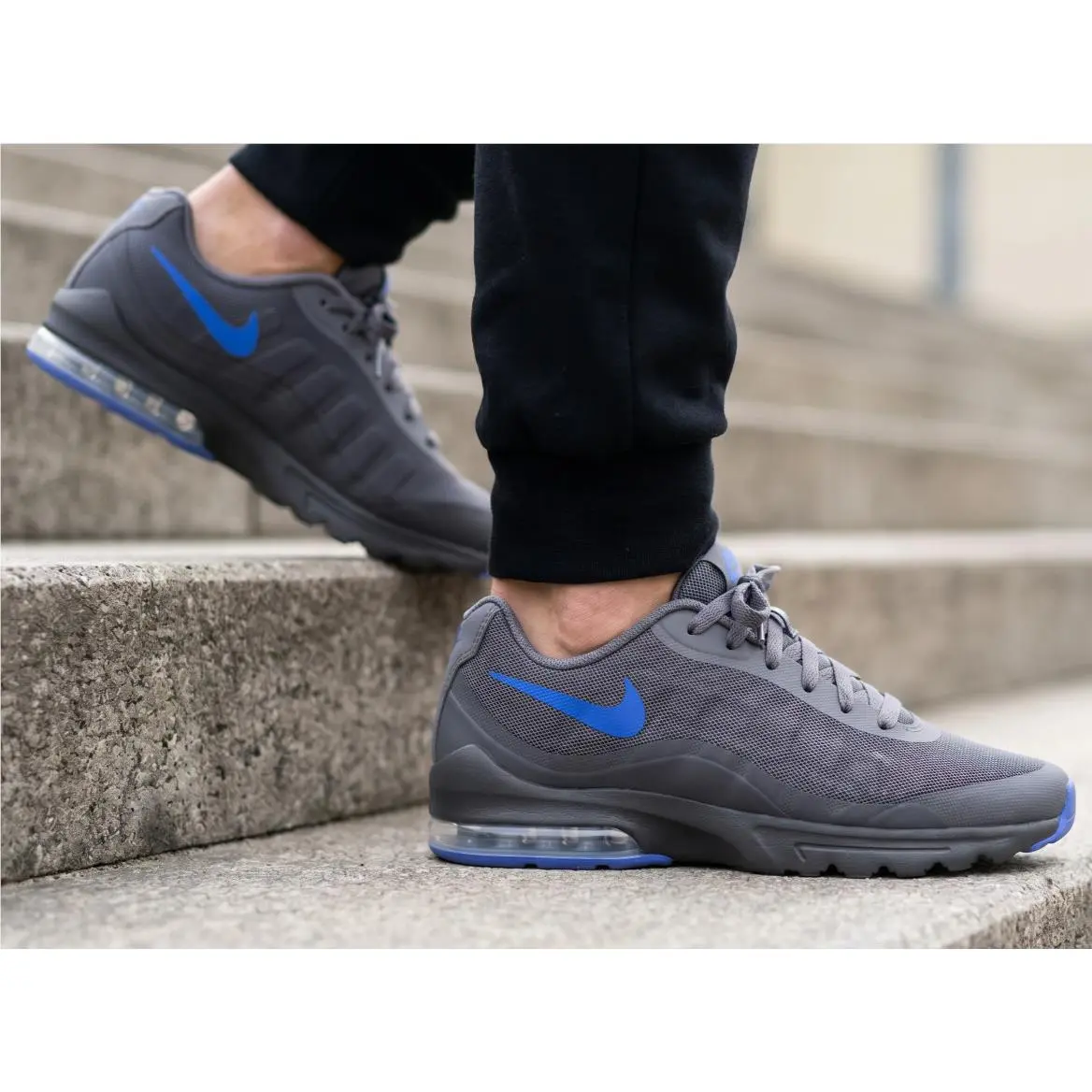 Nike Air Max Men`s Classic Invigor Athletic Sneakers Shoes Gray All Sizes