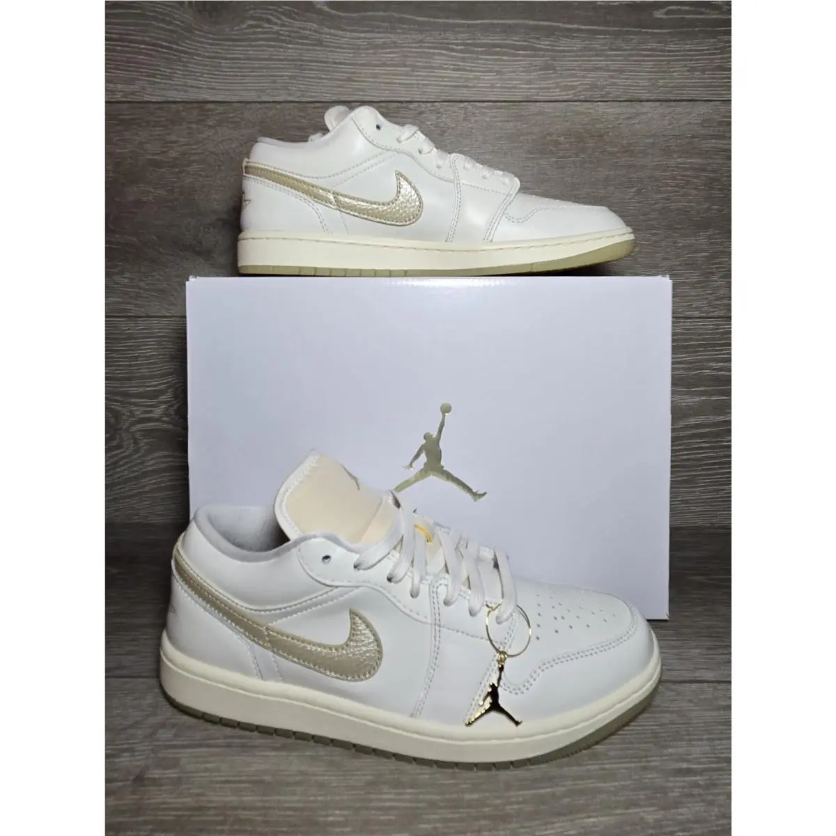 Nike shoes - Air Jordan 1 Low SE - HV5157-100 - Sail/ Pale Ivory / Team Gold 5