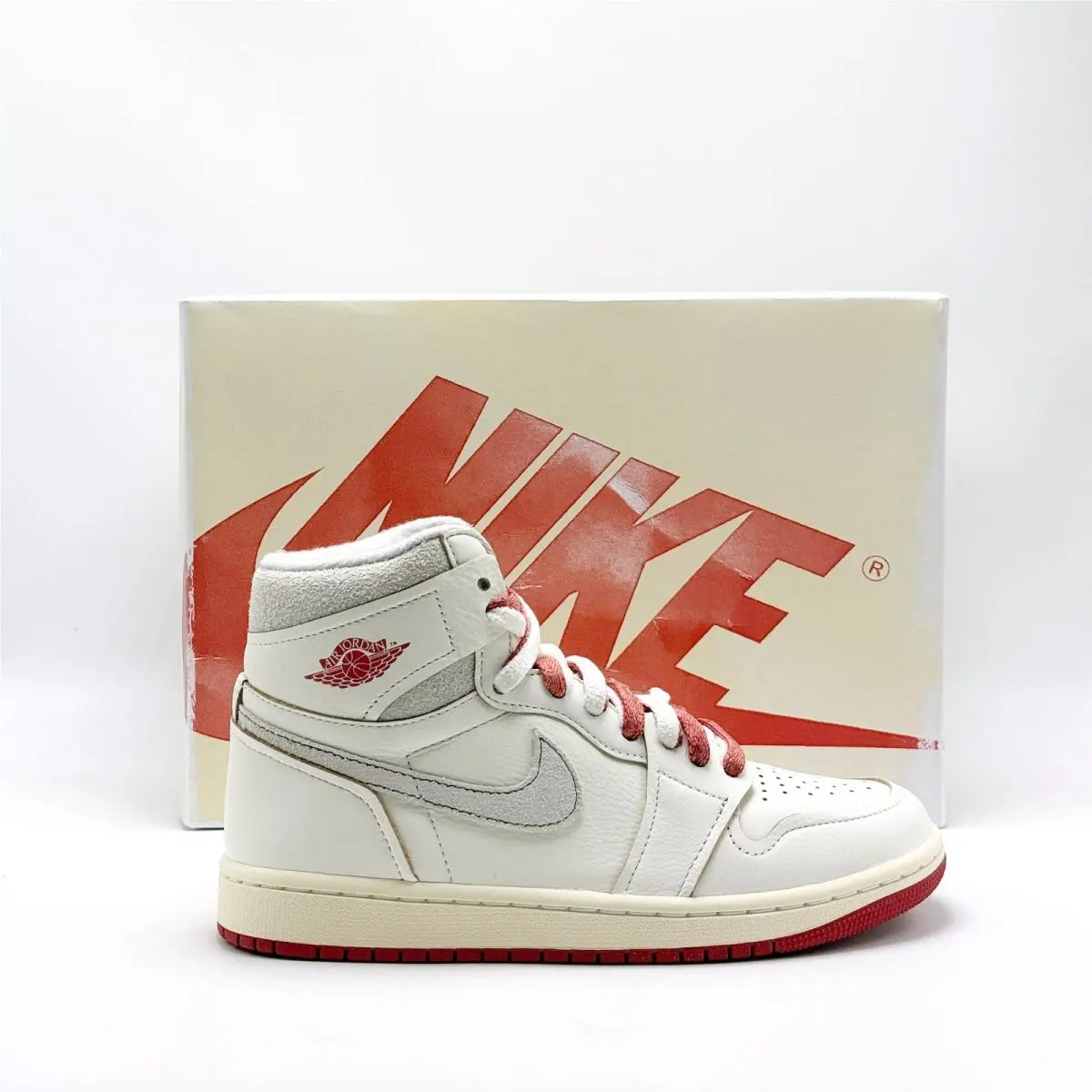 Women Nike Air Jordan 1 High OG `rare Air` Sail / Cinnabar DB4612 100