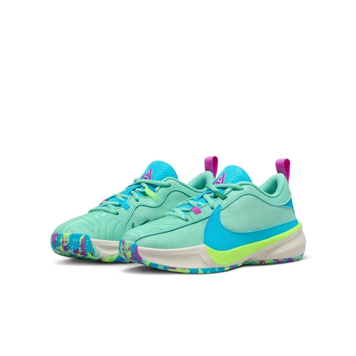Nike Freak 5 DZ4486-300 Sneakers Kids US 7 Emerald Rise Basketball Shoes RHS3141 - Green
