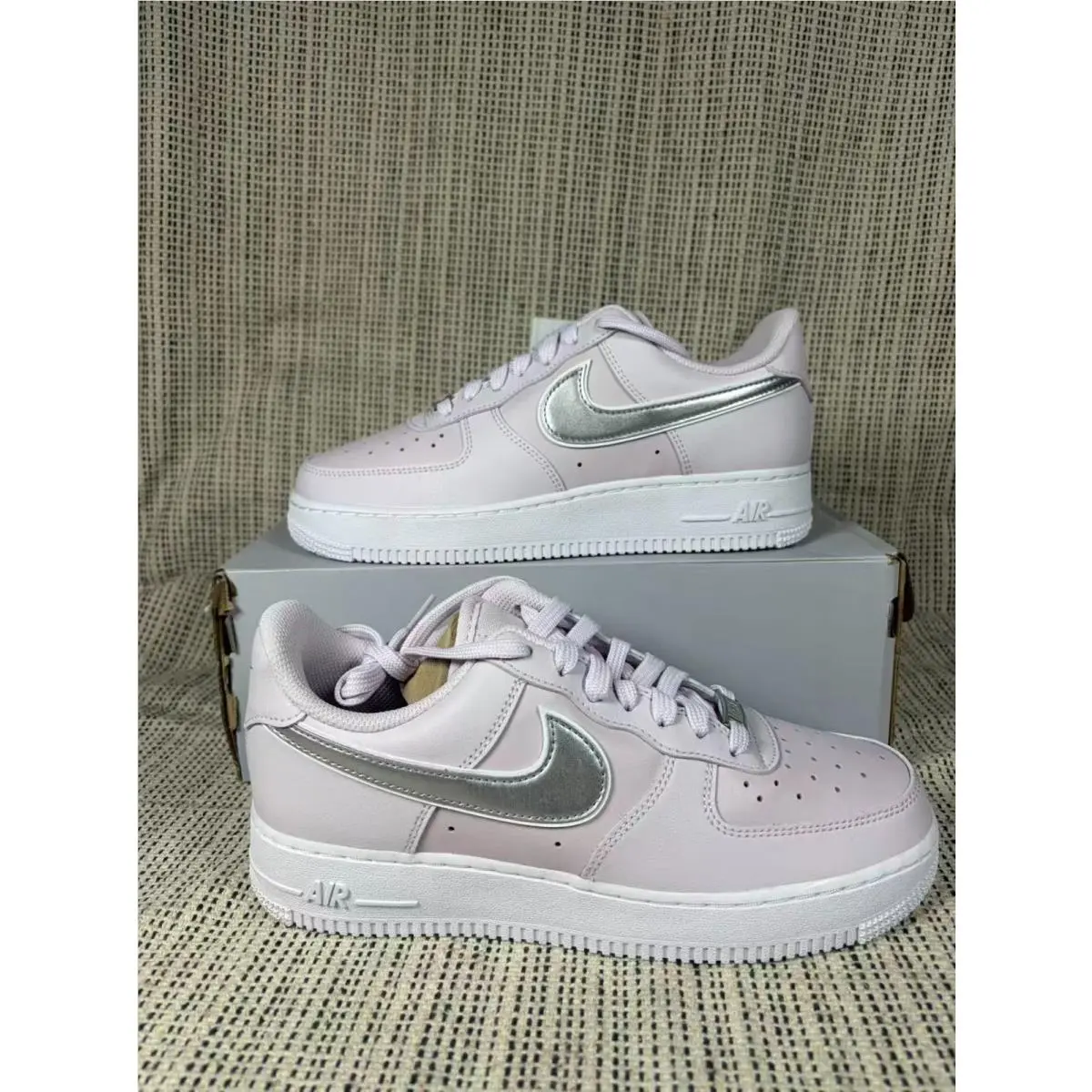 Nike Wmns Nike Air Force 1 `07 Essential `venice Metallic Silver` DD1523-500 - Purple